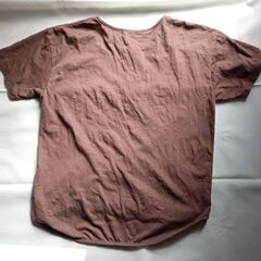 SOLFIER こげ茶 Ｔシャツ 皴加工 半袖 の画像