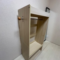 子供部屋収納　ランドセル収納　通園バッグ収納　整頓棚　ハンガーラック　お支度ボックスの画像