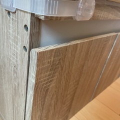 【77%OFF】LOWYA 食器棚 レンジ台 引出しタイプ木目調  の画像