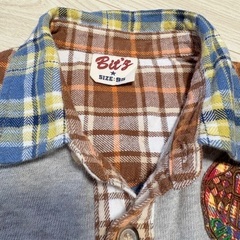 ベビー服　子供服　BIT'z 長袖　チェックシャツ　95の画像