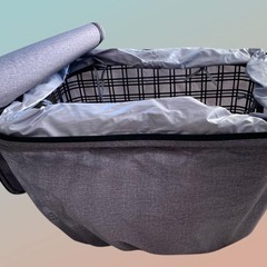 自転車 後ろバスケット 簡単着脱 取り付け台 防水カバー付きの画像