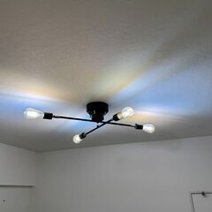 【中古】モダン 4灯 シーリングライト ブラックの画像