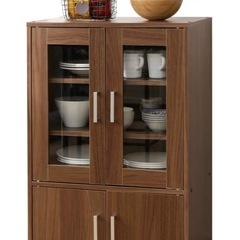 【美品】アイリスオーヤマ　食器棚　組み立て済みの画像