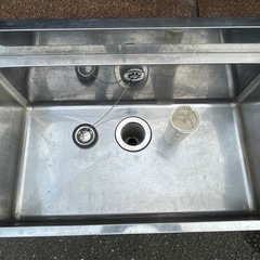 業務用 1槽シンク 幅750×奥450×高さ800+BG90(mm) 一層シンク 一層 1層 一槽 店舗 厨房機器 流し台 キッチン 厨房 大阪の画像