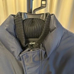 CLUB MONACO ネイビー コート ダウンの画像