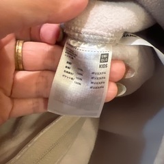 ユニクロ　UNIQLO ホワイト フリースジャケット140cm 美品✨ジモティ限定価格‼️の画像