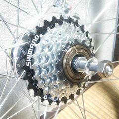 ★２７インチ★LEDオートライト＋６段ギア後輪set★ローラーブレーキ★タイヤ新品★の画像