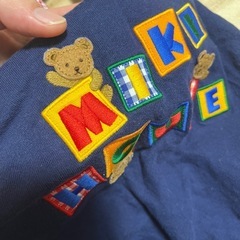 MIKI HOUSE✨希少✨刺繍ワッペン✨サロペットロンパース✨の画像