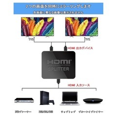 新品❤️ 【新品未使用品】HDMI 分配器 2画面 同時出力の画像