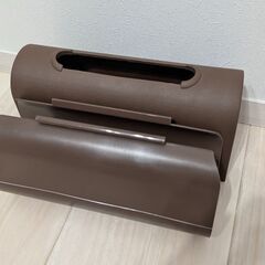 ブラウン ティッシュケース（縦置き / 横置き）の画像