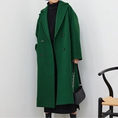 RAGEBLUE ダブルロングコート グリーンの画像