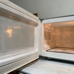 【美品】YAMAZEN 電子レンジ フラットテーブル ホワイト YRL-F180の画像