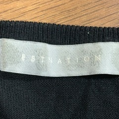 ※難あり※ESTNATION エストネーション ニット セーター Vネック ブラック　※訳あり※の画像
