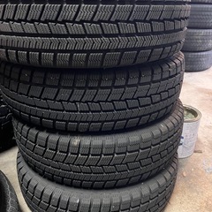 2024製　バリ山　使用少し　　155/65R13ス　スタッドレス ホイール付き(スズキ系)4本の画像