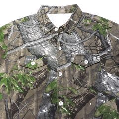 ★ 新品 ○ 未使用 ★ メンズ カモフラージュ 迷彩 ◇ デニムカジュアル長袖シャツ △ フラップポケット付き □ しっかりした素材 ★の画像