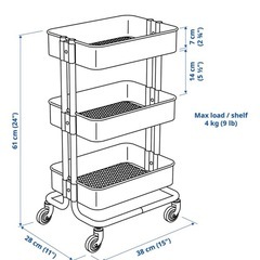 IKEA ワゴン　キャスター付きの画像