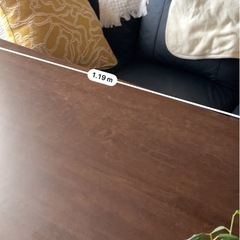 ニトリ　ワークデスク　ダークブラウン　120cmの画像