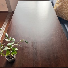 ニトリ　ワークデスク　ダークブラウン　120cmの画像