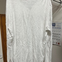 Lサイズ GUESS LOS ANGELES ロゴプリント長袖Tシャツ ホワイトの画像