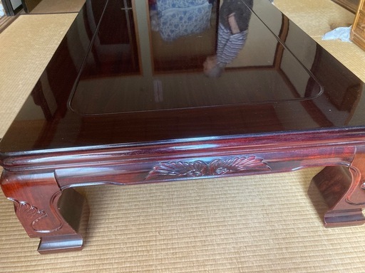 美品　和風家具調(コタツ付)座卓テーブル