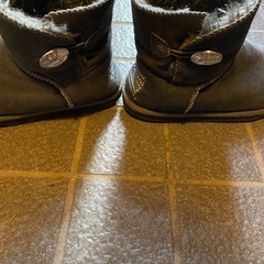グレーモコモコムートン　ブーツ21cmの画像