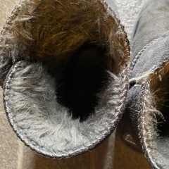 グレーモコモコムートン　ブーツ21cmの画像