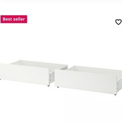IKEA収納付きダブルベッド、マットレスセットの画像