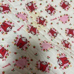 マイメロディー柄キルティング生地の画像