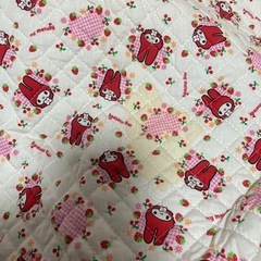 マイメロディー柄キルティング生地の画像