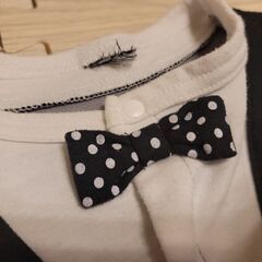 ベビー ロンパース セレモニースーツ 蝶ネクタイ付き 80cm 結婚式の画像