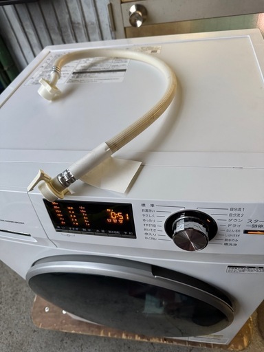 【美品】 アクア　AQUA　ドラム式全自動洗濯機 洗濯8kg　AQW-FV800E
