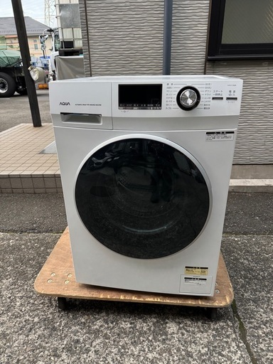 【美品】 アクア　AQUA　ドラム式全自動洗濯機 洗濯8kg　AQW-FV800E