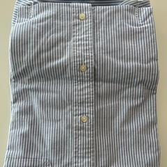 未使用UNIQLOユニクロオックスフォードストライプシャツ長袖長袖ボタンダウンシャツ長袖ワイシャツ長袖カジュアルシャツ長袖メンズシャツ長袖シャツトップス紳士服ライトブルー水色系ストライプ綿コットン100％XLチェスト104～112センチメンズmen男性用紳士の画像