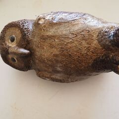 ふくろう、置物、縁起物、不苦労、高さ２０センチの画像