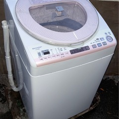 配達設置無料 シャープ プラズマクラスター ピンク系 洗濯機 8kg 乾燥4.5kgの画像