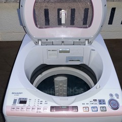 配達設置無料 シャープ プラズマクラスター ピンク系 洗濯機 8kg 乾燥4.5kgの画像