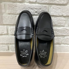 【MINO MOCA】★新品未使用★黒 ローファー 23.5cm 3E 通学通勤の画像