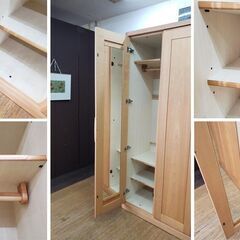 K8　展示品 丸田木工 Cecile セシル　 三枚扉 ワードロープ　定価62万円の画像