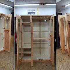 K8　展示品 丸田木工 Cecile セシル　 三枚扉 ワードロープ　定価62万円の画像