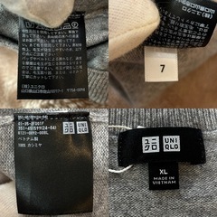 未使用UNIQLOユニクロカシミヤVネックセーター長袖長袖セーター長袖ニットトップス紳士服grayグレイグレー灰色系無地カシミヤ100％ カシミア100％  ■サイズ•寸法 XL チェスト104～112センチ  ■対象 メンズ（men’s）男性用、紳士の画像