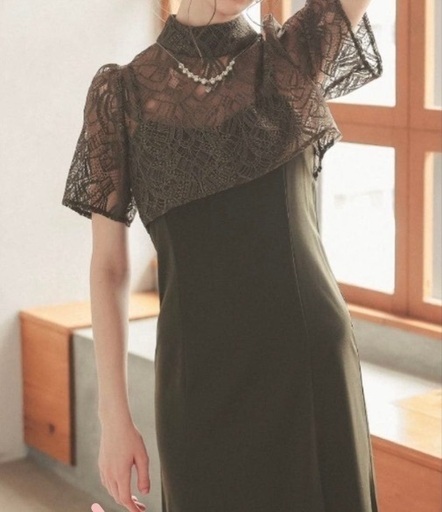 Dorry Doll 3wayレースボレロ&マーメイドキャミドレス カーキ