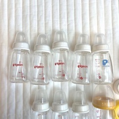 ピジョン 母乳実感 ガラス スリムタイプ 哺乳瓶 乳首 まとめ売り おまけ付きの画像