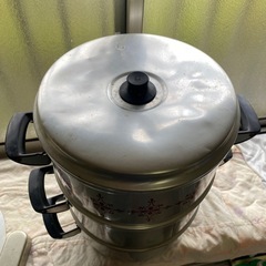 アルミ製 蒸し器 30cm 2段の画像