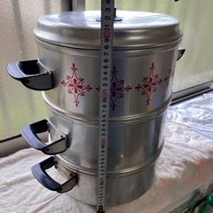 アルミ製 蒸し器 30cm 2段の画像
