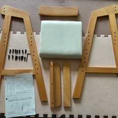 キッズチェア　ハイチェア　高さ調整可　木製　ダイニングチェアの画像