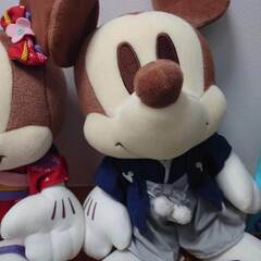 ディズニー ちびーず 2003年セガ限定 ミッキーミニー晴れ着物BIGぬいぐるみの画像