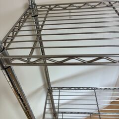 シルバーラック 4段 幅88cm 高さ160cm 奥行35cm スチールラック 収納棚（解体渡し・キャスターなし・倉庫保管品）の画像