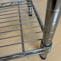 シルバーラック 4段 幅88cm 高さ160cm 奥行35cm スチールラック 収納棚（解体渡し・キャスターなし・倉庫保管品）の画像