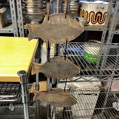 日本伝統工芸品 木彫り魚 インテリア オブジェの画像
