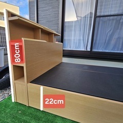 シングルベッド引き出し付きの画像